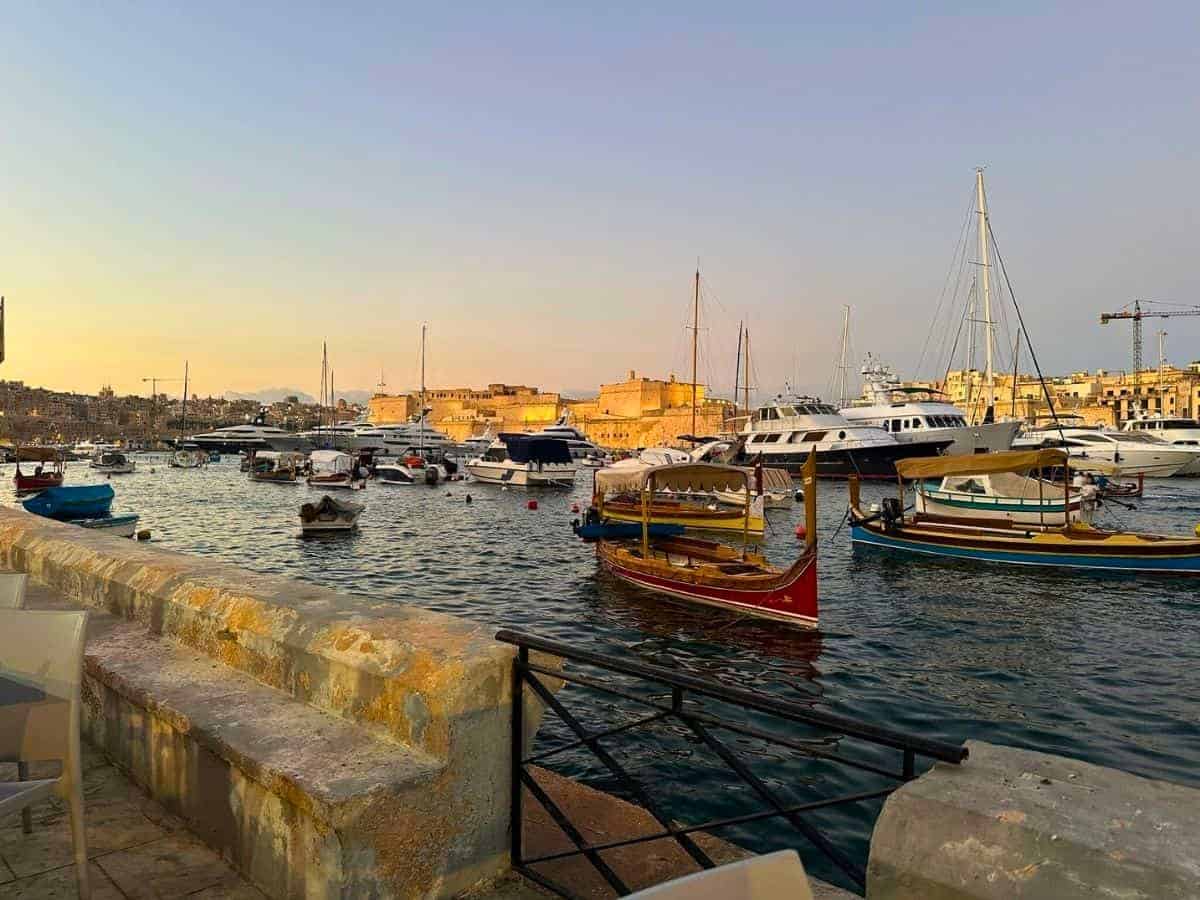 A few of the harbor from Senglea waterfront restaurants