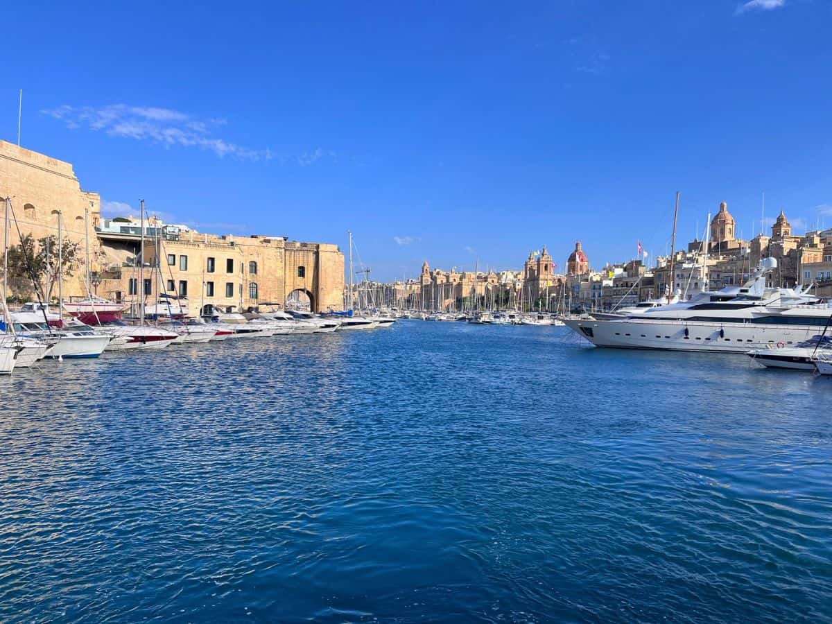 Marina in the Three Cities of Malta, looking out toward Senglea and Birgu