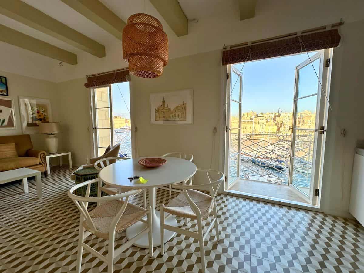 An apartment rental view in Senglea, Malta