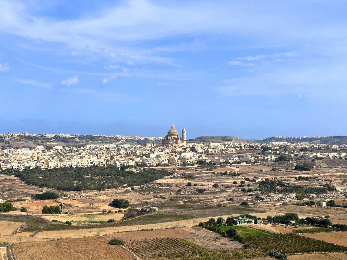 A view toward Gozo's capital of Victoria