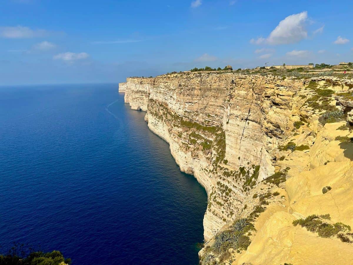 Stunning coastal views from Ta Cenc Cliffs, Gozo