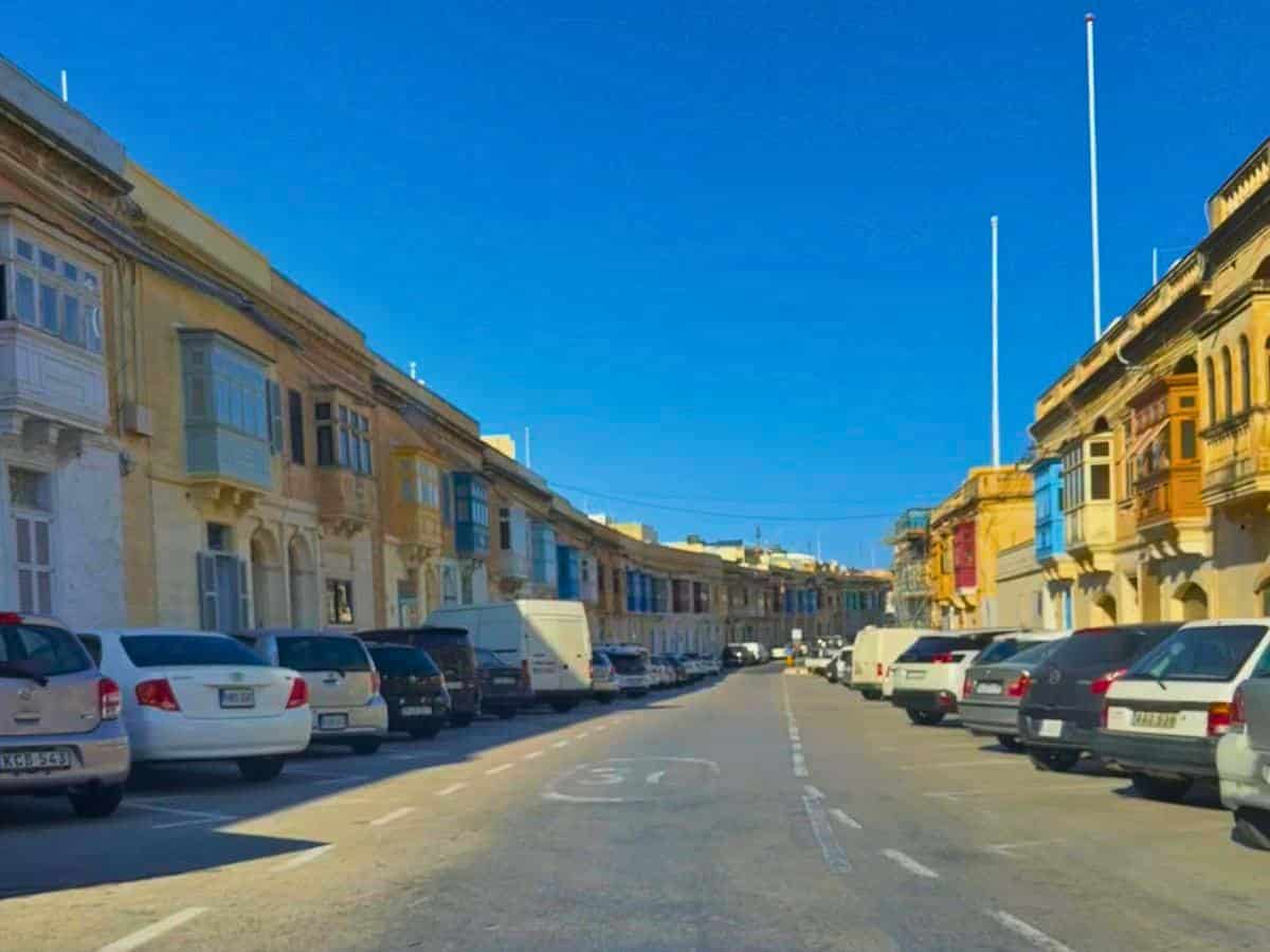 Local parking in Senglea, Malta